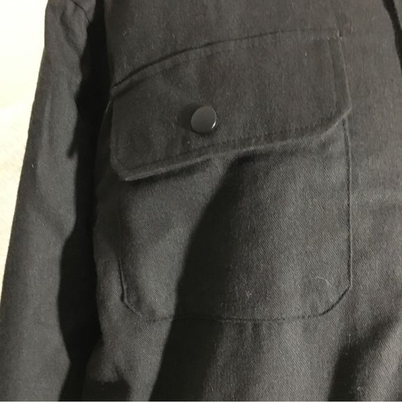 Rugged Elements Black Snap Button Shirt Jacket Size M - Picture 6 of 13